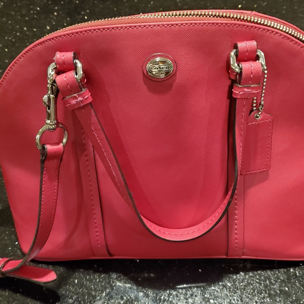 Red Coach Bag in Fair Condition